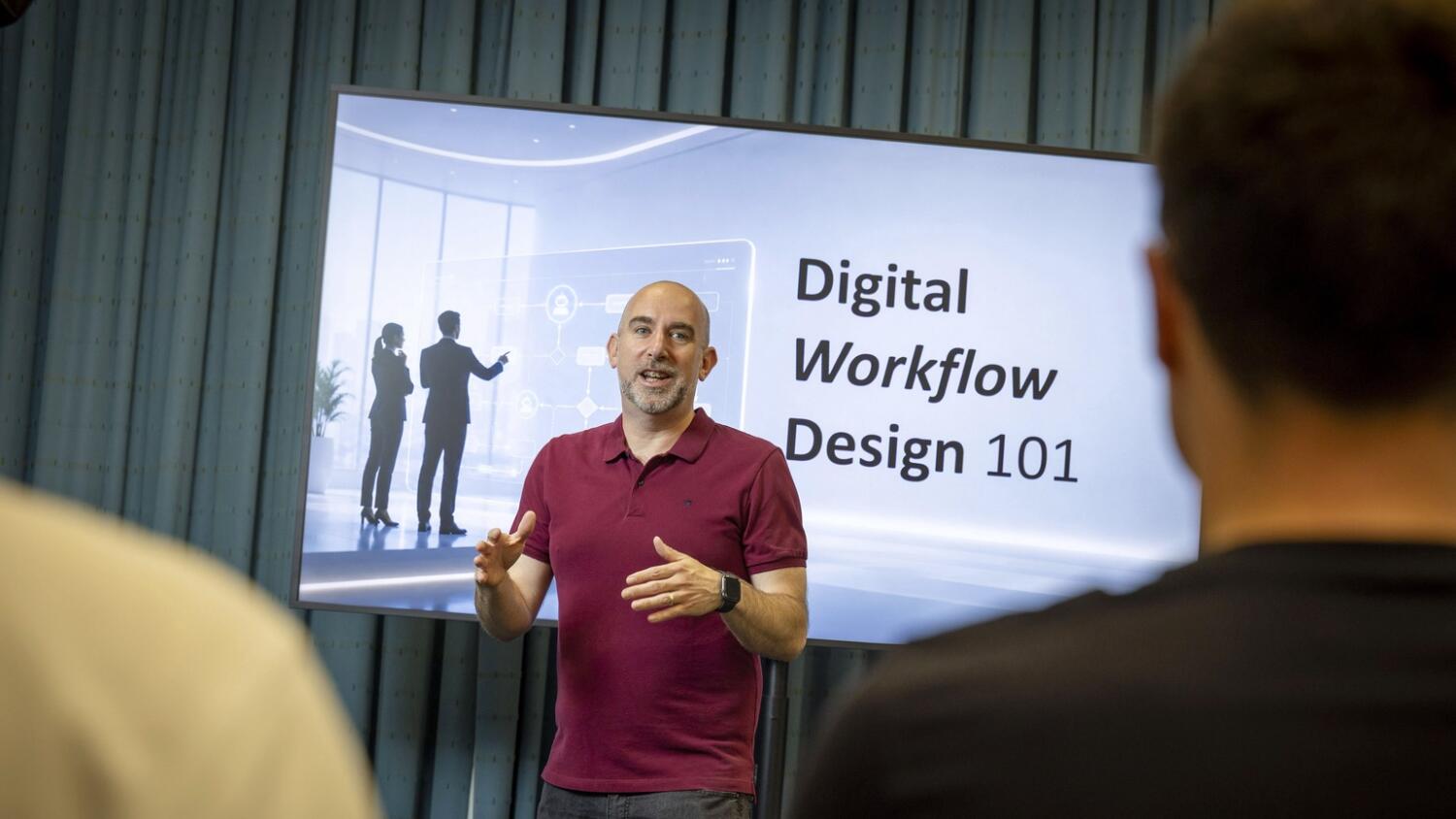Matthew Atherfold speaking on Digital Workflow Design