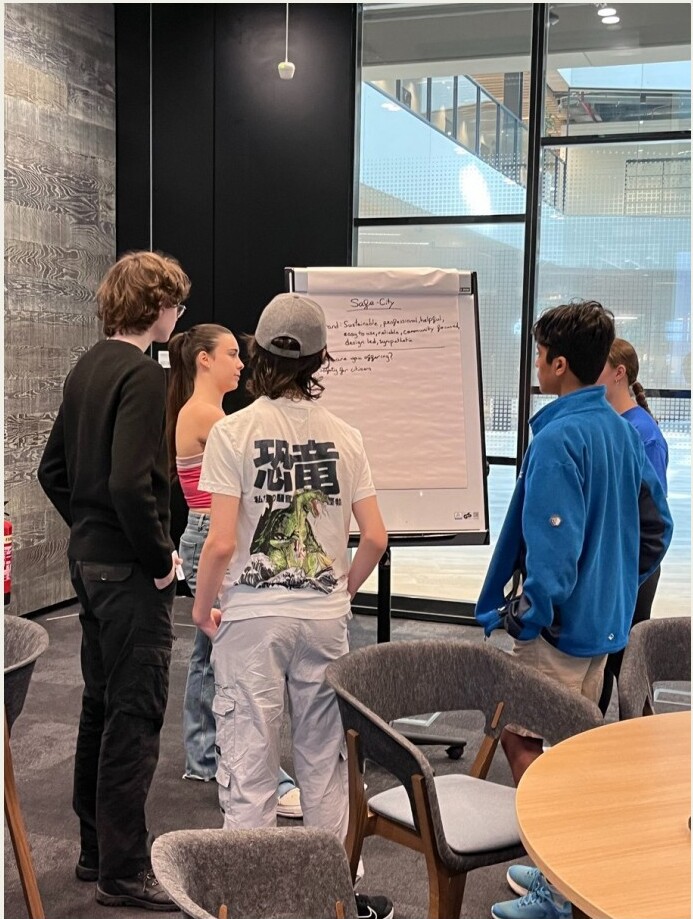 Students at Future Academy build camp